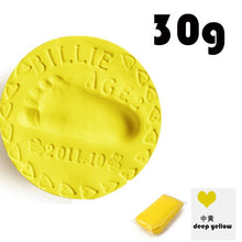 Load image into Gallery viewer, Pegada do bebê ultra leve estéreo cuidados com o bebê secagem de ar argila macia mão do bebê pé impressão kit fundição diy brinquedos pata almofada 30g