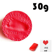Load image into Gallery viewer, Pegada do bebê ultra leve estéreo cuidados com o bebê secagem de ar argila macia mão do bebê pé impressão kit fundição diy brinquedos pata almofada 30g