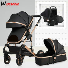 Load image into Gallery viewer, 2019 new baby trolley high landscape 3 to 1 baby stroller double faced children free shipping in four seasons in Russia

