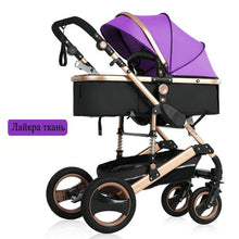 Load image into Gallery viewer, 2019 new baby trolley high landscape 3 to 1 baby stroller double faced children free shipping in four seasons in Russia
