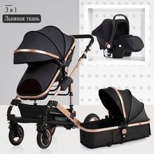 Load image into Gallery viewer, 2019 new baby trolley high landscape 3 to 1 baby stroller double faced children free shipping in four seasons in Russia
