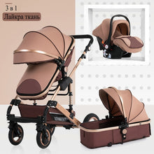 Load image into Gallery viewer, 2019 new baby trolley high landscape 3 to 1 baby stroller double faced children free shipping in four seasons in Russia
